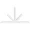 Ekena Millwork Saratoga Architectural Grade PVC Gable Bracket, 108"W x 58 1/2"H x 6"D x 6"F, 13/12 Pitch GBP108X59X0606SAR00 - alternate 5